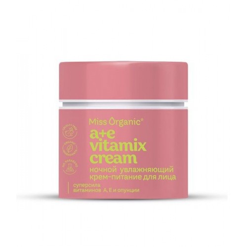 Крем д/лица ночной Увлажняющий А+Е Vitamix Cream 45мл Miss Organic